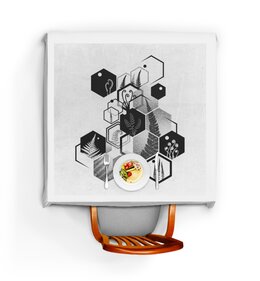 Заказать скатерть в Москве. Скатерть квадратная Папоротник от oneredfoxstore@gmail.com - готовые дизайны и нанесение принтов.