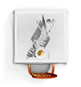 Заказать скатерть в Москве. Скатерть квадратная Папоротник от oneredfoxstore@gmail.com - готовые дизайны и нанесение принтов.