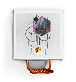 Заказать скатерть в Москве. Скатерть квадратная Папоротник от oneredfoxstore@gmail.com - готовые дизайны и нанесение принтов.