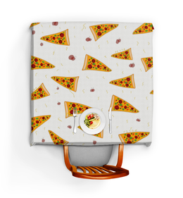 Заказать скатерть в Москве. Скатерть квадратная Кусочки пиццы от Anna Eremina - готовые дизайны и нанесение принтов.