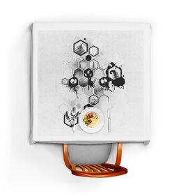 Заказать скатерть в Москве. Скатерть квадратная Папоротник от oneredfoxstore@gmail.com - готовые дизайны и нанесение принтов.