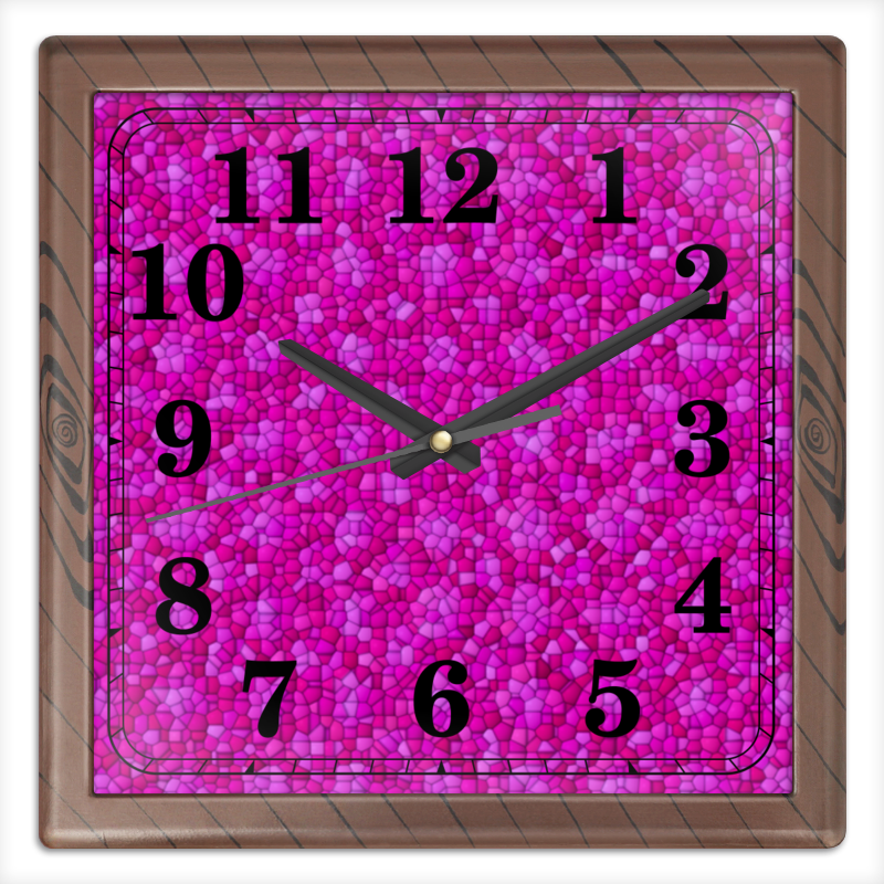 Printio Часы квадратные из пластика (под дерево) Purple