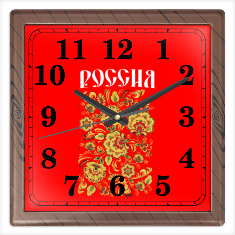 Printio Часы квадратные из пластика (под дерево) Россия