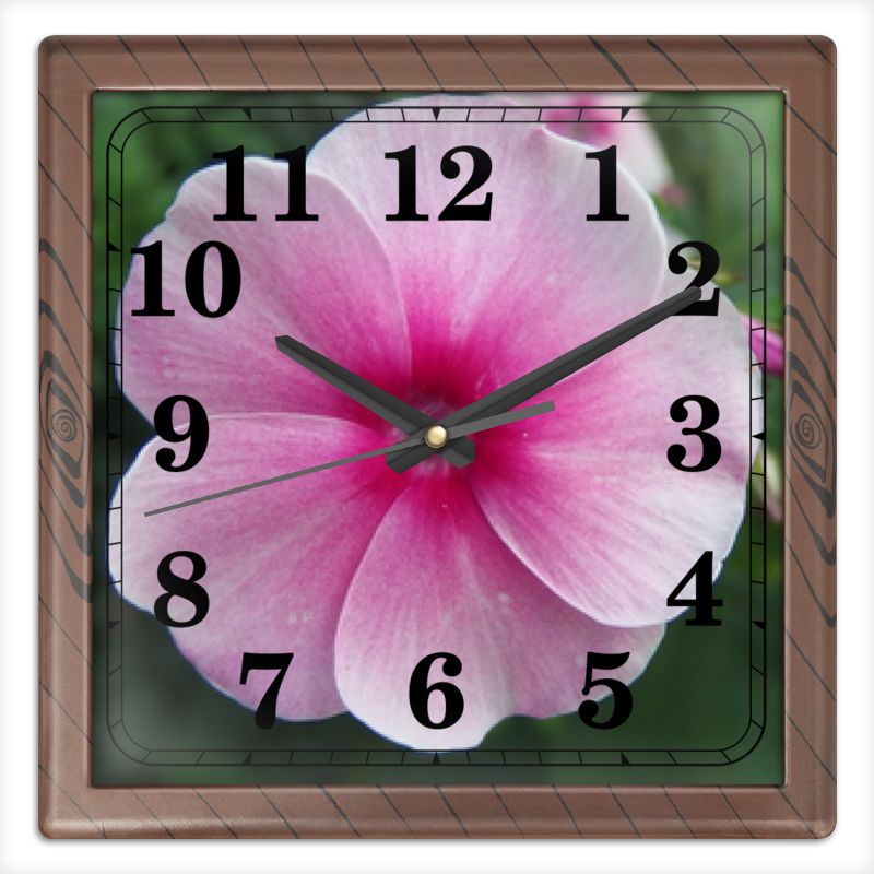 Printio Часы квадратные из пластика (под дерево) Цветущая долина printio часы круглые из дерева цветущая долина