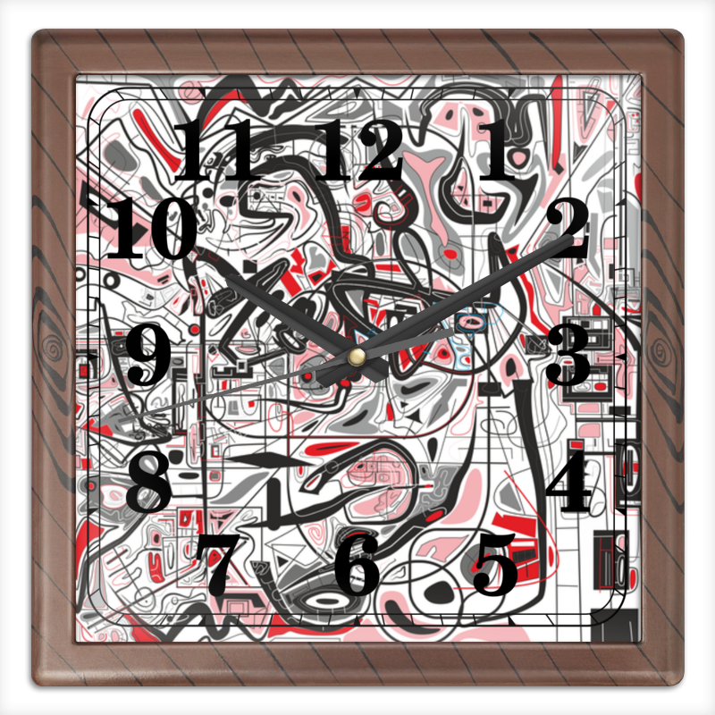 Printio Часы квадратные из пластика (под дерево) Mamewax