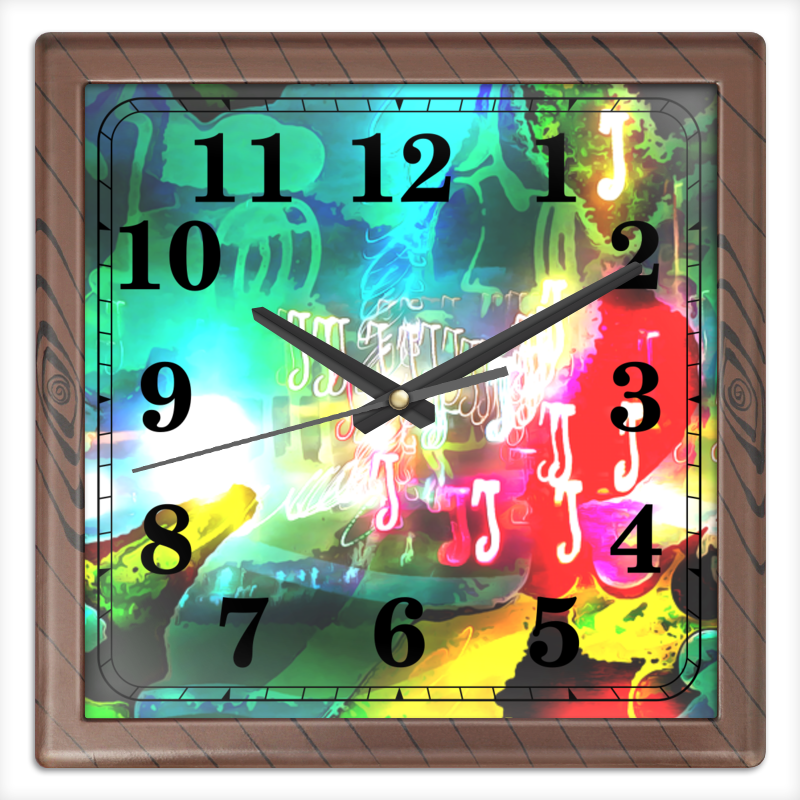 Printio Часы квадратные из пластика (под дерево) Abstract raster 160 printio часы квадратные из пластика под дерево новогодние узоры