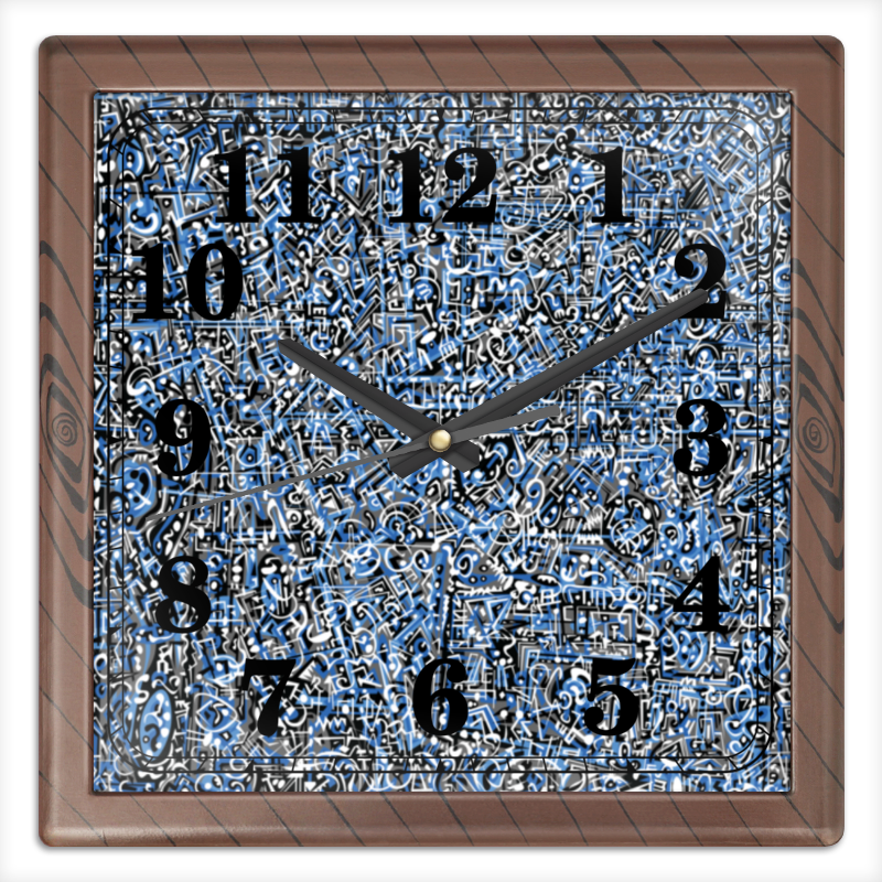 Printio Часы квадратные из пластика (под дерево) Сверхчеловеческие формы