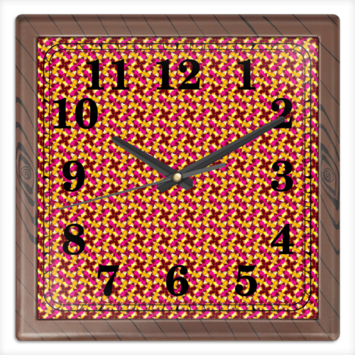 Заказать часы для офиса в Москве. Часы квадратные из пластика (под дерево) Процесс от Vadim Koval - готовые дизайны и нанесение принтов.