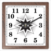 Заказать часы для офиса в Москве. Часы квадратные из пластика (под дерево) Всевидящее око от reut.94@mail.ru - готовые дизайны и нанесение принтов.