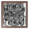 Заказать часы для офиса в Москве. Часы квадратные из пластика (под дерево) Без названия от Vadim Koval - готовые дизайны и нанесение принтов.
