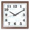 Заказать часы для офиса в Москве. Часы квадратные из пластика (под дерево) Синий слон от Vadim Koval - готовые дизайны и нанесение принтов.