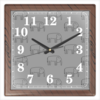 Заказать часы для офиса в Москве. Часы квадратные из пластика (под дерево) Черный слон от Vadim Koval - готовые дизайны и нанесение принтов.