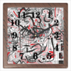 Заказать часы для офиса в Москве. Часы квадратные из пластика (под дерево) Mamewax от Vadim Koval - готовые дизайны и нанесение принтов.