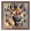 Заказать часы для офиса в Москве. Часы квадратные из пластика (под дерево) Время собак от Овчаркина Лавка - готовые дизайны и нанесение принтов.