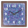Заказать часы для офиса в Москве. Часы квадратные из пластика (под дерево) Голубое в фиолетовом от Vadim Koval - готовые дизайны и нанесение принтов.