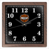 Заказать часы для офиса в Москве. Часы квадратные из пластика (под дерево) Лучший отец-байкер от Рустам Юсупов - готовые дизайны и нанесение принтов.