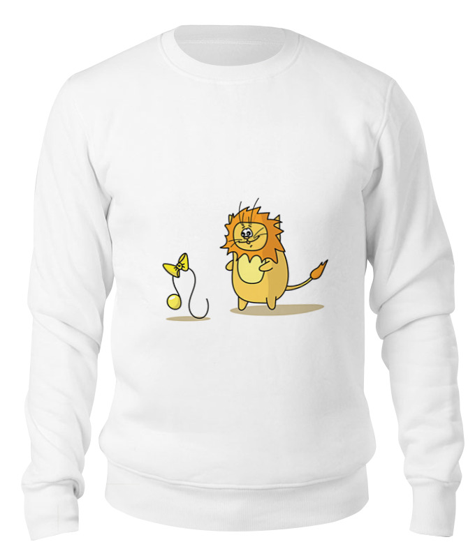 Printio Свитшот унисекс хлопковый Кот лев. подарок для льва мужская футболка котогороскоп кот лев m белый