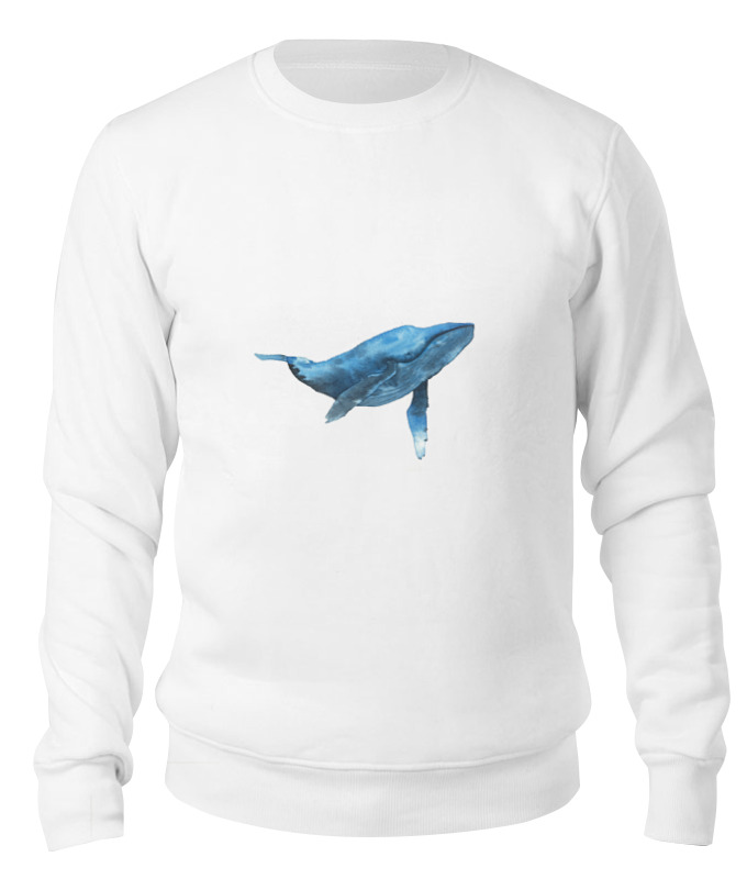 цена Printio Свитшот унисекс хлопковый Синий кит