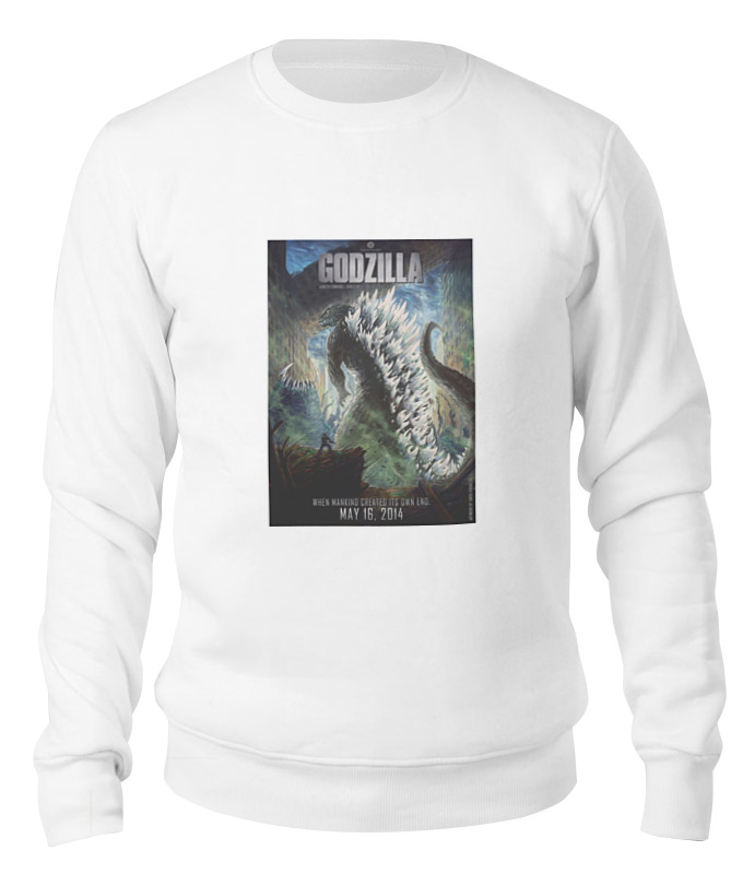 Printio Свитшот унисекс хлопковый Godzilla / годзилла женская футболка аниме котзилла кот годзилла xl белый