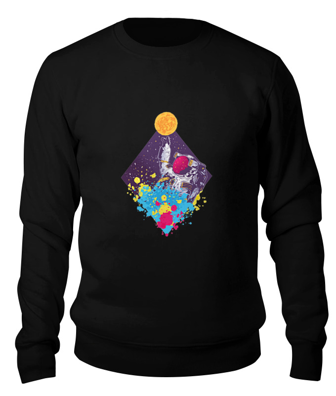 Printio Свитшот унисекс хлопковый Абстрактный астронавт printio футболка классическая сотворение адама микеланджело буонарроти