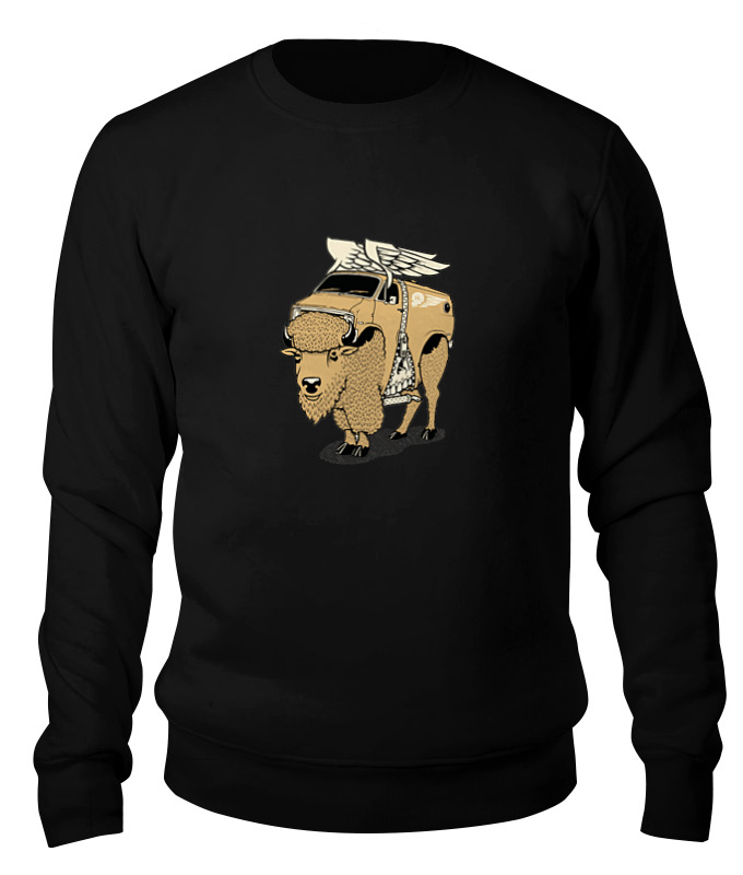 Printio Свитшот унисекс хлопковый Yak bull / бык як printio футболка с полной запечаткой для девочек yak bull бык як
