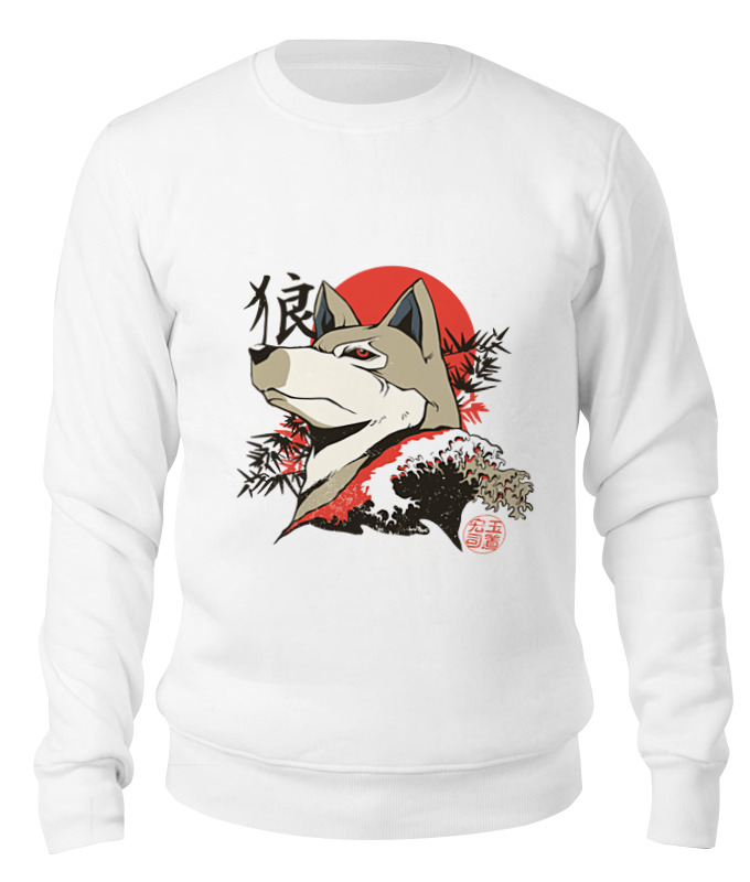 Printio Свитшот унисекс хлопковый Japanese wolf