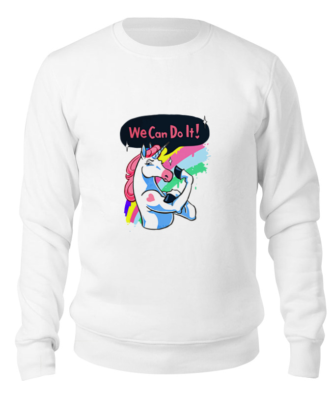 Printio Свитшот унисекс хлопковый We can do it! (unicorn) printio футболка wearcraft premium we can do it unicorn