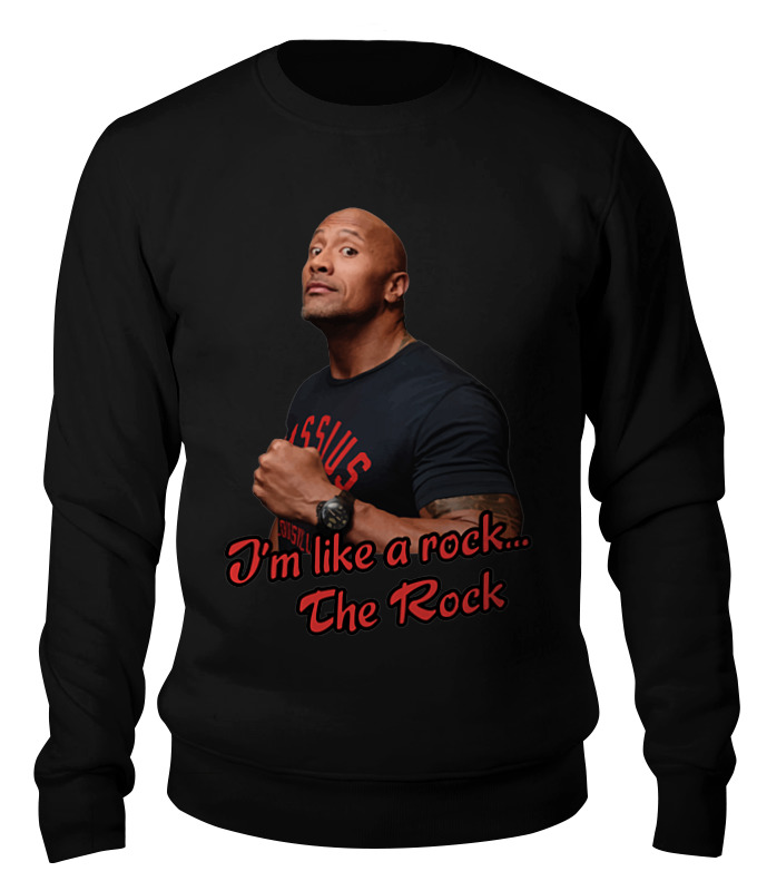 Printio Свитшот унисекс хлопковый Дуэйн джонсон (скала) - dwayne johnson (the rock) printio толстовка wearcraft premium унисекс дуэйн джонсон скала dwayne johnson the rock