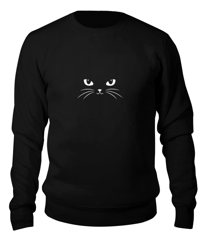 printio свитшот унисекс хлопковый little black cat Printio Свитшот унисекс хлопковый Black cat (черная кошка)