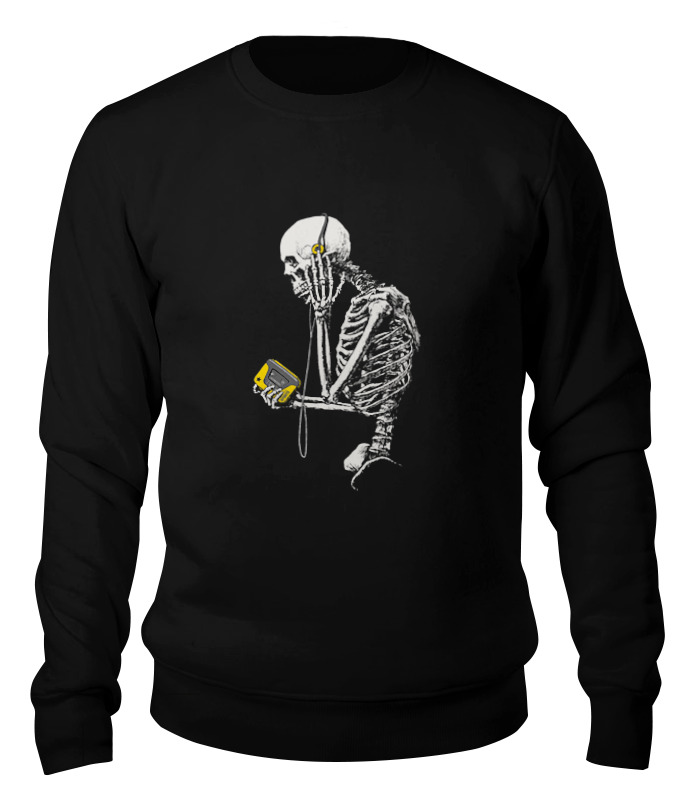 Printio Свитшот унисекс хлопковый Скелет с плеером printio футболка классическая скелет с плеером