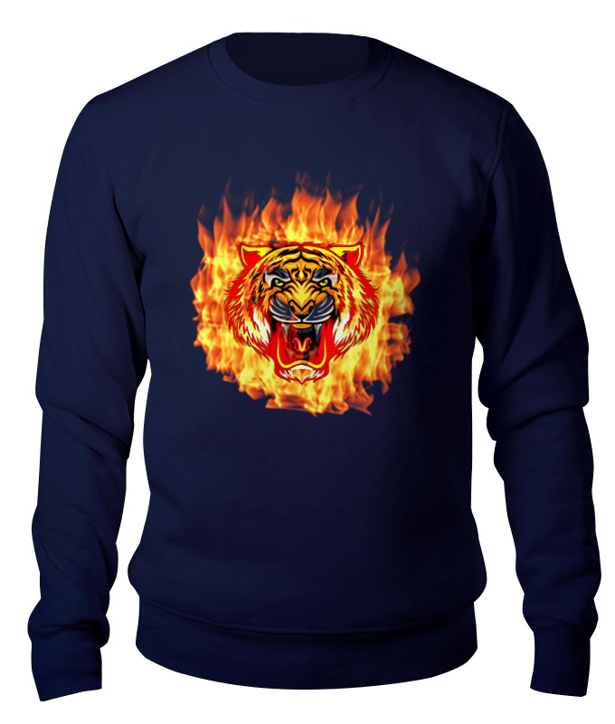 цена Printio Свитшот унисекс хлопковый Тигр в огне