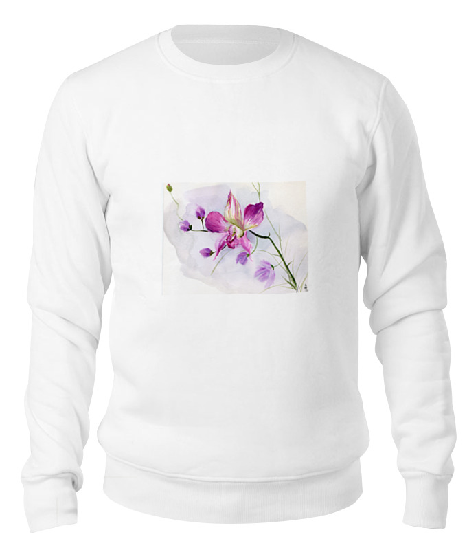 цена Printio Свитшот унисекс хлопковый Розовая орхидея