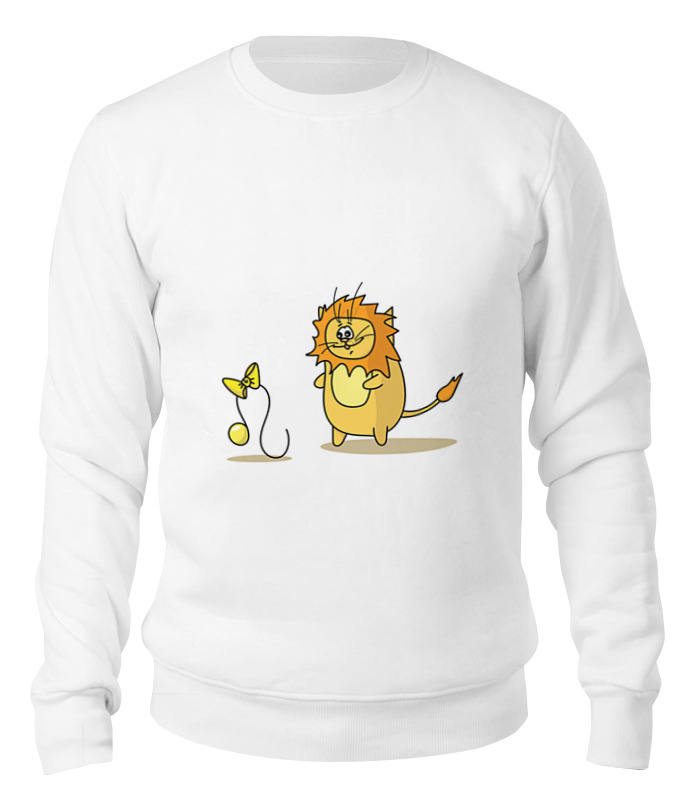 Printio Свитшот унисекс хлопковый Кот лев. подарок для льва printio детская футболка классическая унисекс кот лев подарок для льва
