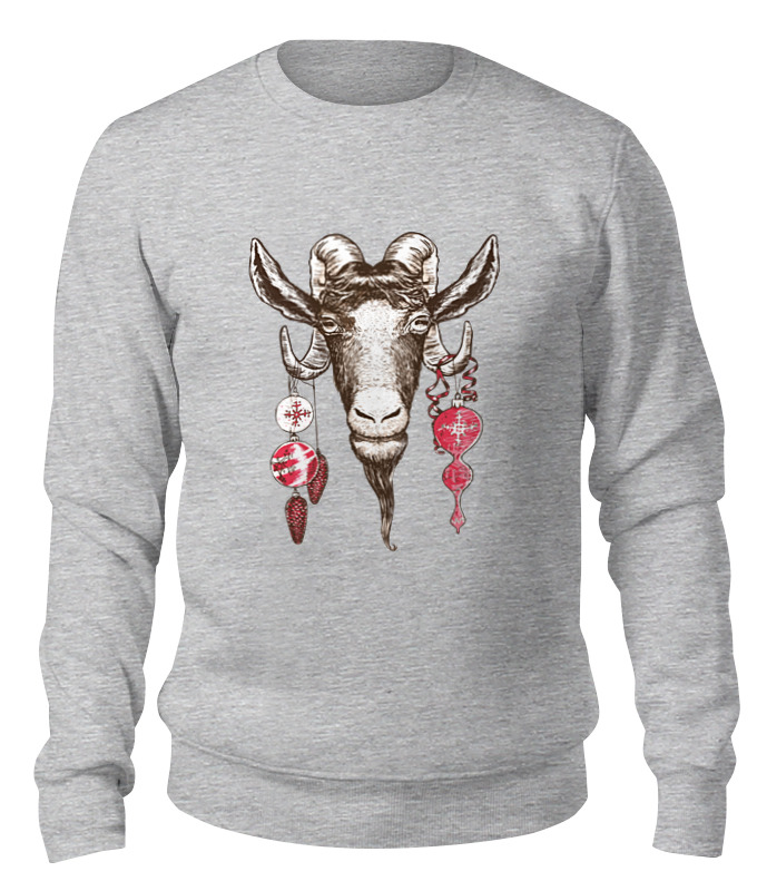 printio свитшот унисекс хлопковый коза дереза символ 2015 Printio Свитшот унисекс хлопковый Новогодняя коза 2015