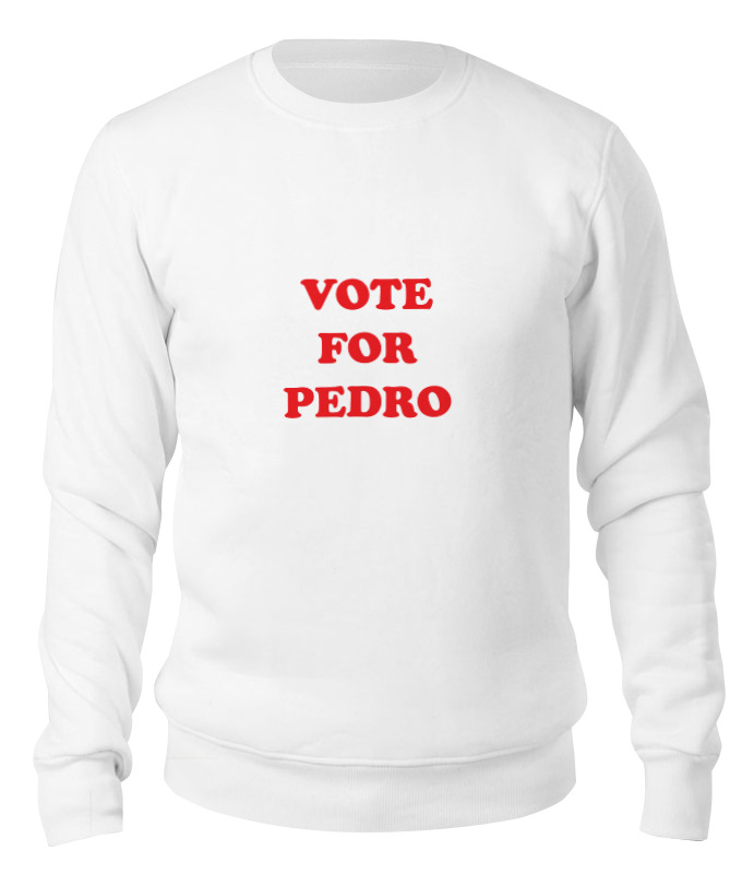 Printio Свитшот унисекс хлопковый Vote for pedro printio сумка наполеон динамит