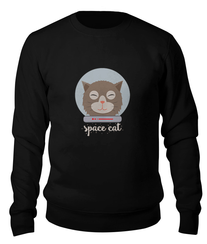 Printio Свитшот унисекс хлопковый Космо кот (space cat) printio футболка классическая космо кот space cat