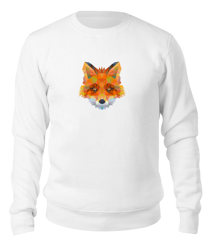Printio Свитшот унисекс хлопковый Полигональная лиса