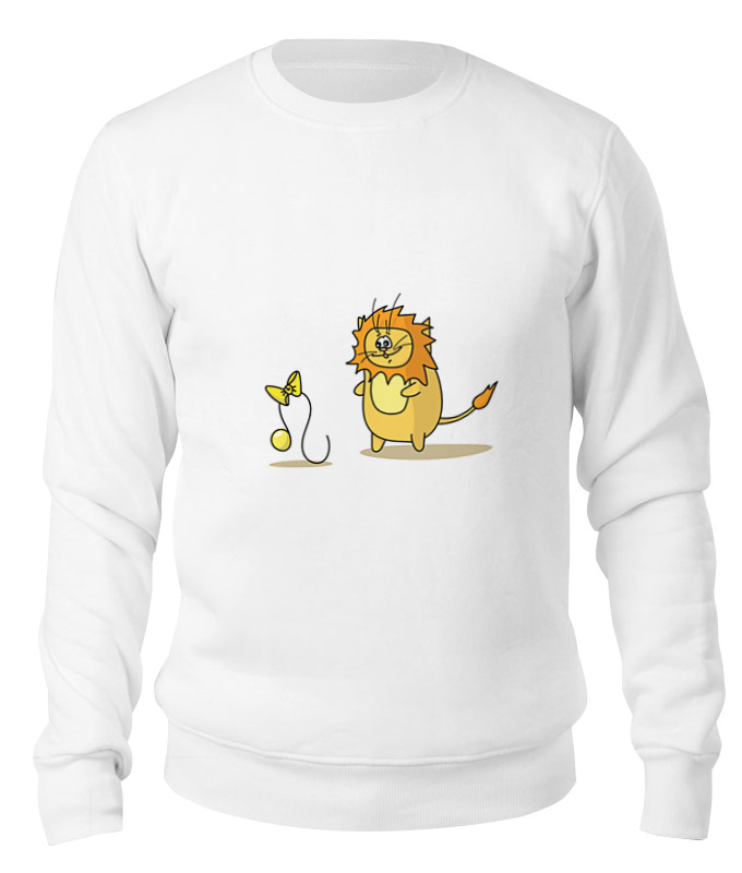 Printio Свитшот унисекс хлопковый Кот лев. подарок для льва printio детская футболка классическая унисекс кот лев подарок для льва