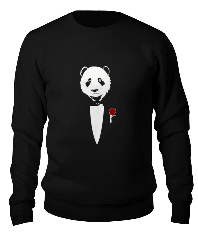 цена Printio Свитшот унисекс хлопковый Panda godfather