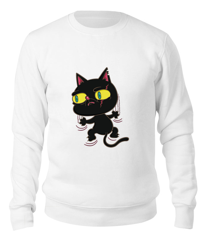 цена Printio Свитшот унисекс хлопковый Черный кот
