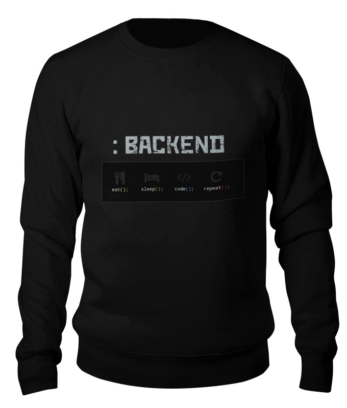 printio футболка классическая backend developer Printio Свитшот унисекс хлопковый Backend developer