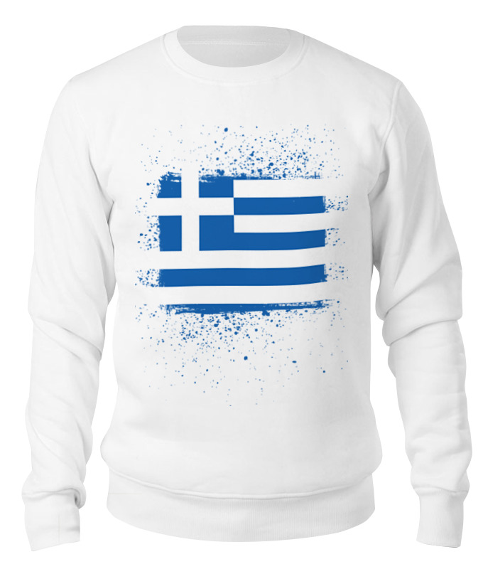 цена Printio Свитшот унисекс хлопковый Свитшот унисекс греческий флаг (грандж)