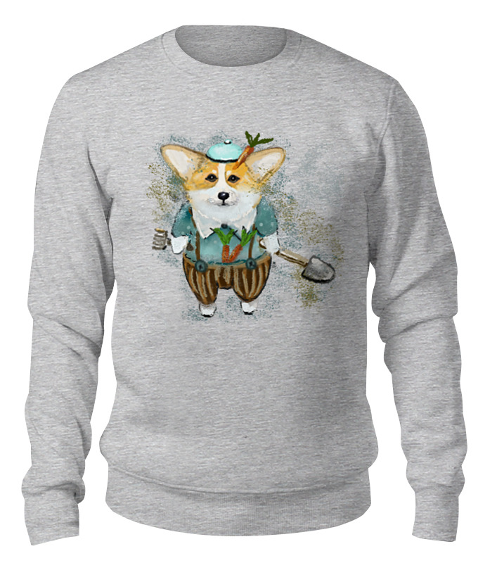 Printio Свитшот унисекс хлопковый Садовник корги