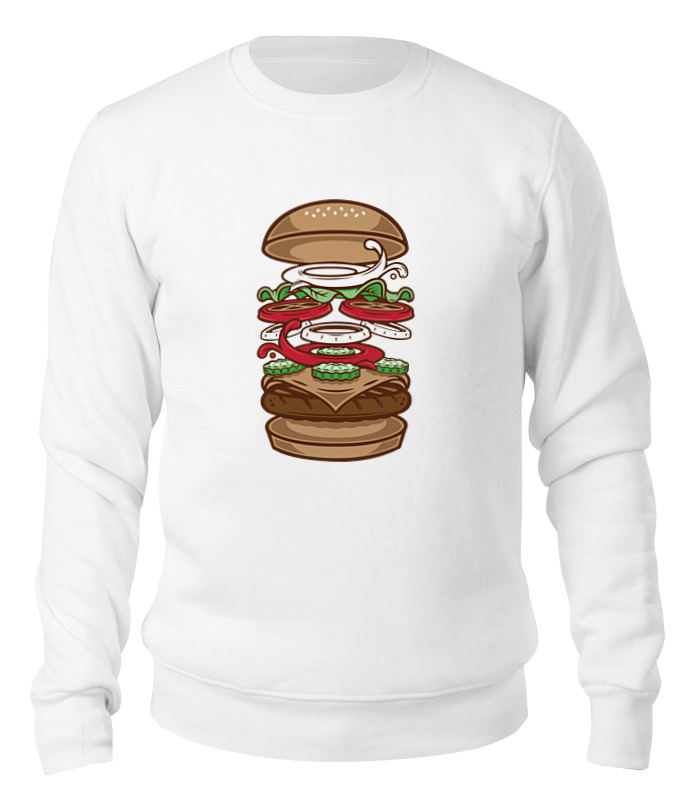 Printio Свитшот унисекс хлопковый Burger/бургер printio свитшот женский с полной запечаткой burger бургер