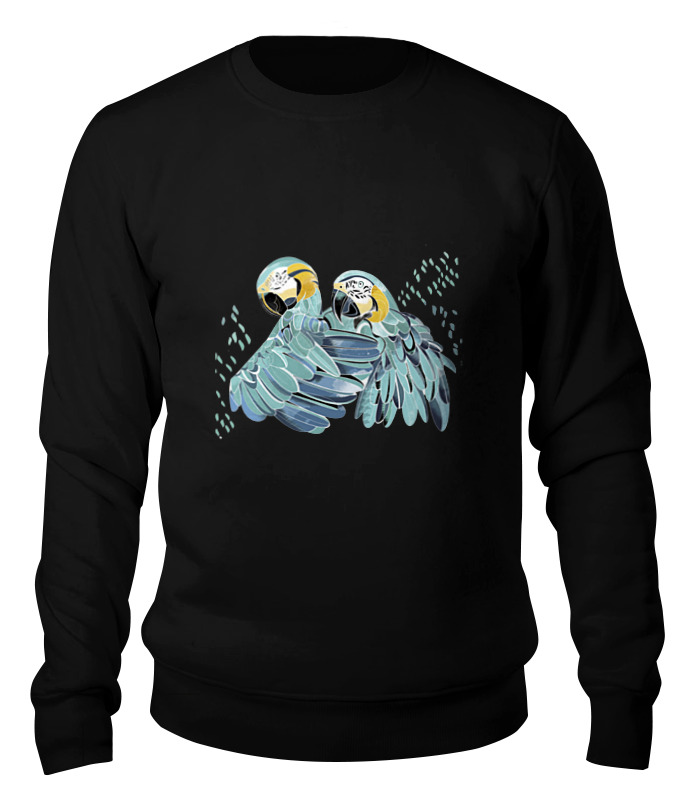 Printio Свитшот унисекс хлопковый Влюбленные попугайчики printio футболка классическая влюбленные попугайчики