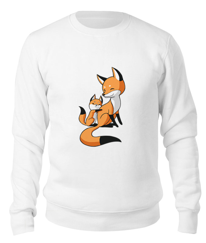 Printio Свитшот унисекс хлопковый Две лисички (fox)