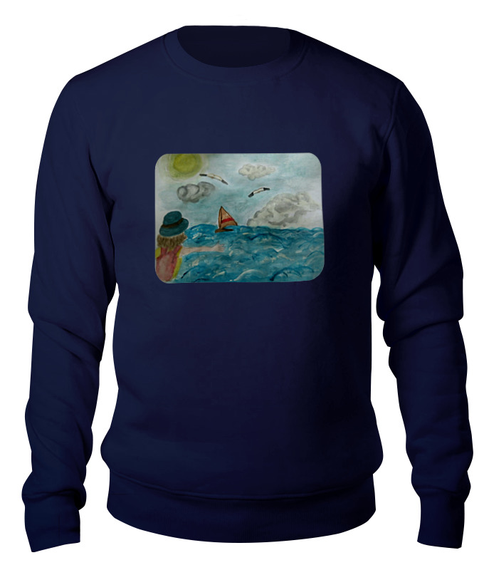 Printio Свитшот унисекс хлопковый Море. облака. парус. мужская футболка море и солнце l синий