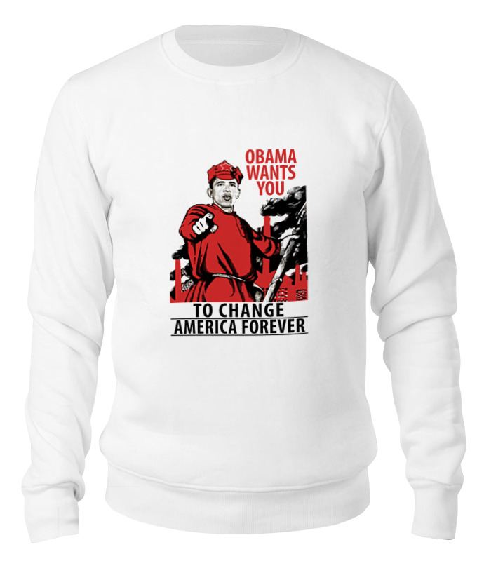 Printio Свитшот унисекс хлопковый Obama red army printio свитшот мужской с полной запечаткой obama red army