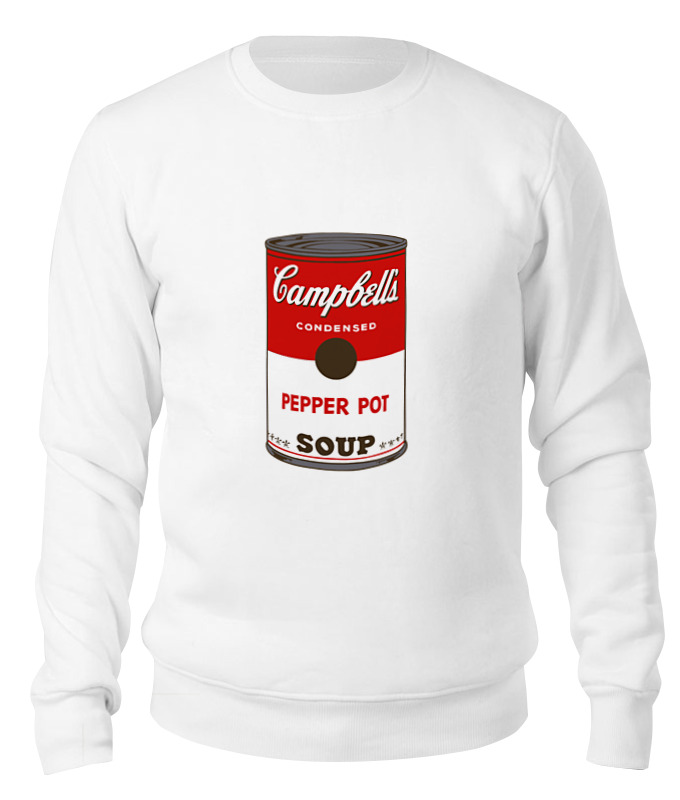 Printio Свитшот унисекс хлопковый Campbell's soup (энди уорхол) printio толстовка wearcraft premium унисекс campbell s soup энди уорхол