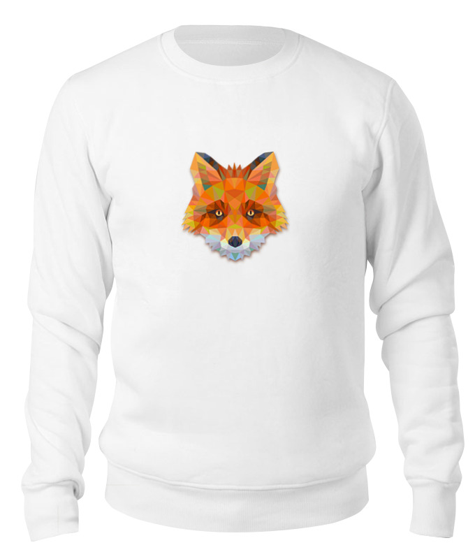 Printio Свитшот унисекс хлопковый Полигональная лиса мужская футболка criminal fox криминальный лис m белый